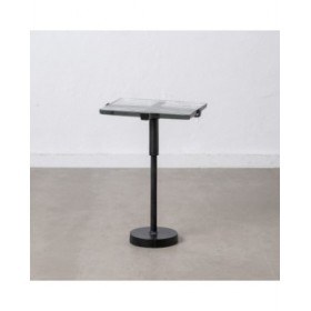 Tavolo aggiuntivo 41 x 32 x 59 cm Cristallo Nero Metallo