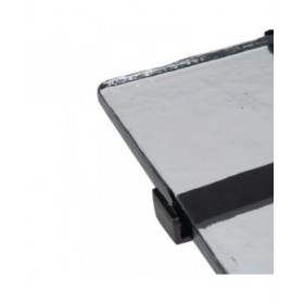 Tavolo aggiuntivo 41 x 32 x 59 cm Cristallo Nero Metallo