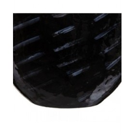 Vaso 28 x 14 x 48 cm Cristallo Nero Metallo Argento