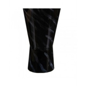 Vaso Cristallo Nero Dorato Metallo 15 x 15 x 46 cm