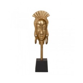 Statua Decorativa 14,5 x 10,5 x 50 cm Nero Dorato Africana