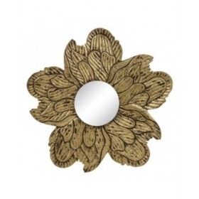 Specchio da parete 80 x 1,75 x 80 cm Dorato DMF