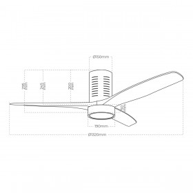 Ventilatore da Soffitto con Luce EDM 33825 Kara 30 W 2190 Lm Multicolore