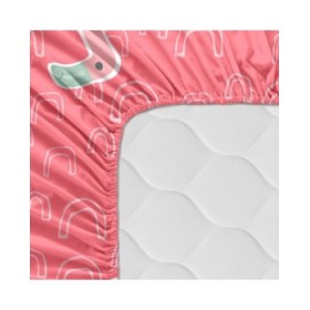 Lenzuolo con angoli HappyFriday MOSHI MOSHI Multicolore Rosa 70 x 140 x 14 cm