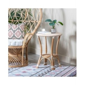 Tavolo aggiuntivo 50 x 50 x 67 cm Naturale Beige Rattan