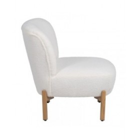 Poltrona 62 x 75 x 74 cm Tessuto Sintetico Metallo Bianco