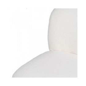 Poltrona 62 x 75 x 74 cm Tessuto Sintetico Metallo Bianco