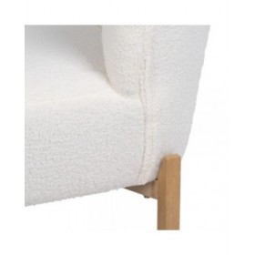 Poltrona 62 x 75 x 74 cm Tessuto Sintetico Metallo Bianco