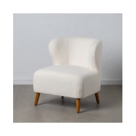 Poltrona 72 x 78 x 82 cm Legno d'albero della gomma Bianco