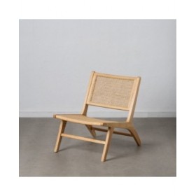 Poltrona Naturale Legno Rattan 60,5 x 73,5 x 72,5 cm