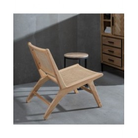 Poltrona Naturale Legno Rattan 60,5 x 73,5 x 72,5 cm