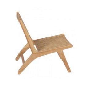 Poltrona Naturale Legno Rattan 60,5 x 73,5 x 72,5 cm