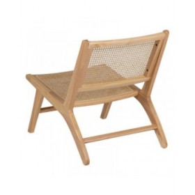 Poltrona Naturale Legno Rattan 60,5 x 73,5 x 72,5 cm