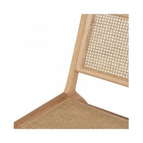 Poltrona Naturale Legno Rattan 60,5 x 73,5 x 72,5 cm