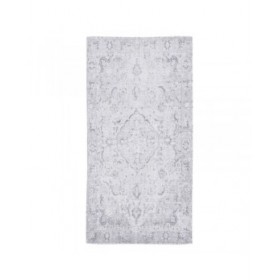 Tappeto 80 x 150 cm Grigio Poliestere Cotone