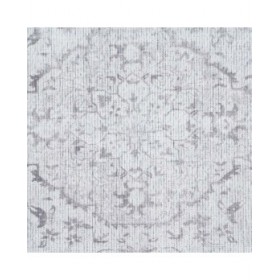 Tappeto 80 x 150 cm Grigio Poliestere Cotone
