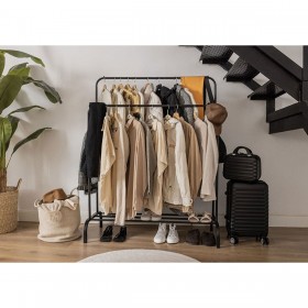 Attaccapanni da Terra Newlux Hangy Duo 30 Nero Metallo 115 x 50 x 150 cm