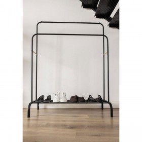 Attaccapanni da Terra Newlux Hangy Duo 30 Nero Metallo 115 x 50 x 150 cm