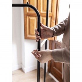 Attaccapanni da Terra Newlux Hangy Duo 30 Nero Metallo 115 x 50 x 150 cm