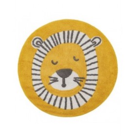 Tappeto per Bambini 100 % cotone Leone 100 cm 100 x 100 x 1 cm