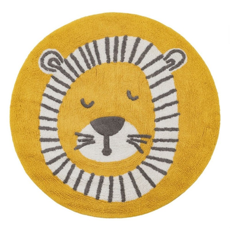 Tappeto per Bambini 100 % cotone Leone 100 cm 100 x 100 x 1 cm