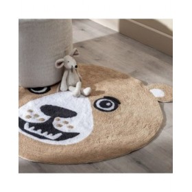 Tappeto per Bambini 100 % cotone Orso 100 cm 100 x 100 x 1 cm