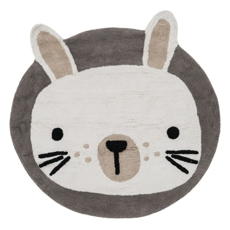 Tappeto per Bambini 100 % cotone Coniglio 100 cm 100 x 100 x 1 cm