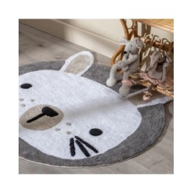 Tappeto per Bambini 100 % cotone Coniglio 100 cm 100 x 100 x 1 cm