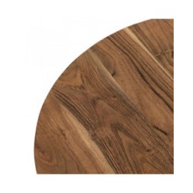 Set di 3 tavoli Nero Naturale 50 x 50 x 45 cm