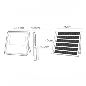 Faro Proiettore EDM 31859 Slim 300 W 2500 lm Solare (6500 K)