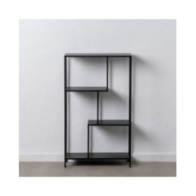 Scaffale 65 x 25 x 110 cm Nero Metallo
