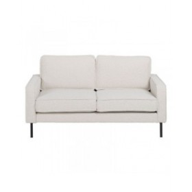 Divano 163 x 87 x 90 cm Tessuto Sintetico Beige Metallo