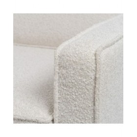 Divano 163 x 87 x 90 cm Tessuto Sintetico Beige Metallo