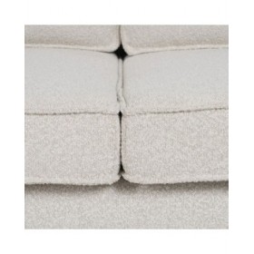 Divano 163 x 87 x 90 cm Tessuto Sintetico Beige Metallo