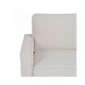 Divano 163 x 87 x 90 cm Tessuto Sintetico Beige Metallo