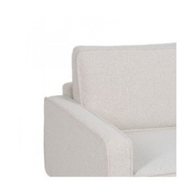 Divano 163 x 87 x 90 cm Tessuto Sintetico Beige Metallo