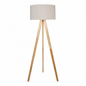 Lampada da Terra EDM 32159 50 x 150 cm Legno Stoffa E27