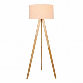 Lampada da Terra EDM 32159 50 x 150 cm Legno Stoffa E27