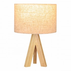 Lampada da tavolo EDM 32160 Legno Stoffa 18 x 18 x 30 cm E27