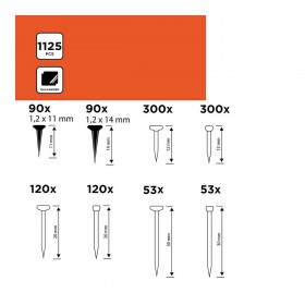 Chiodi Black & Decker 1125 Pezzi