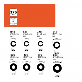 Rondelle Black & Decker Alba Plana Di sicurezza 375 Pezzi