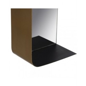 Specchio da parete Nero Dorato 20 x 12 x 50 cm