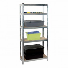 Scaffale Kinzo Legno Acciaio inossidabile 5 Mensole 750 kg 75 x 30 x 172 cm