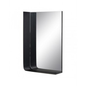Specchio da parete Nero Dorato 40 x 12 x 60 cm