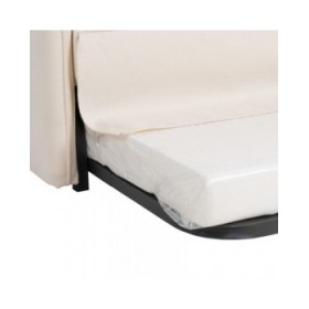 Divano Letto 200 x 94 x 86 cm Tessuto Sintetico Crema
