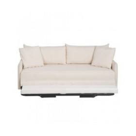 Divano Letto 200 x 94 x 86 cm Tessuto Sintetico Crema