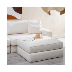 Puff Crema 100 x 80 x 44 cm