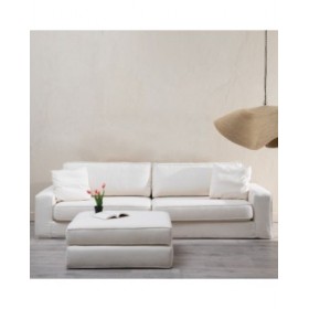 Puff Crema 100 x 80 x 44 cm