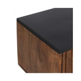 Mobile TV ABNER Marrone Nero Ferro Legno di mango 140 x 40 x 50 cm
