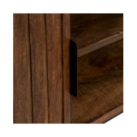 Mobile TV ABNER Marrone Nero Ferro Legno di mango 140 x 40 x 50 cm
